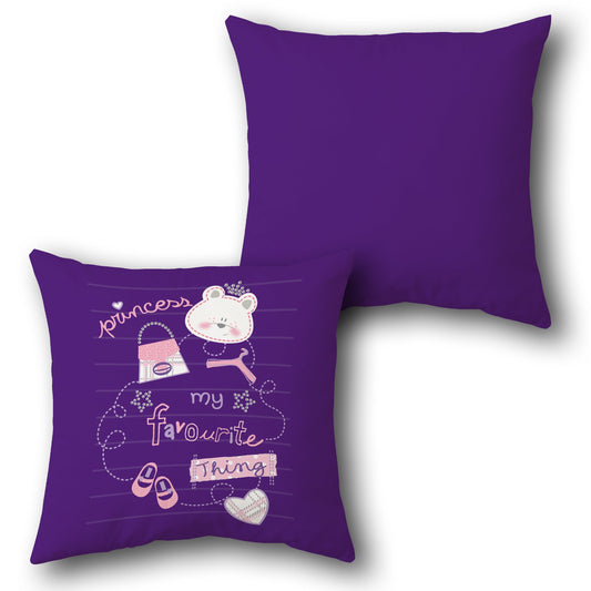 Charming Purple Princess  Design Cushion Single (Front & Back)