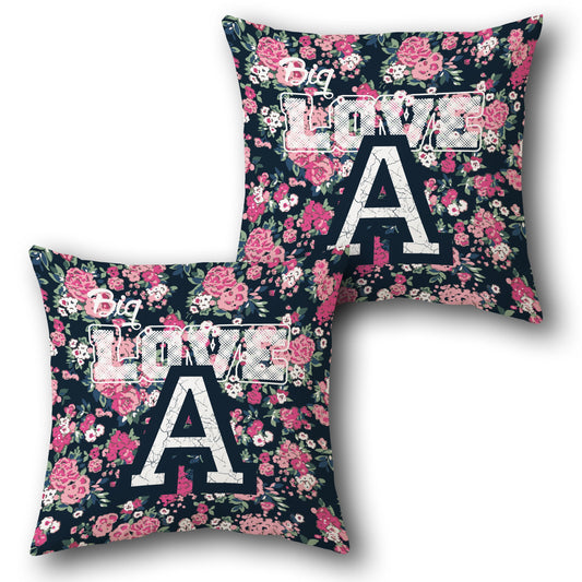Big Love Floral   Design Cushion Single (Front & Back)