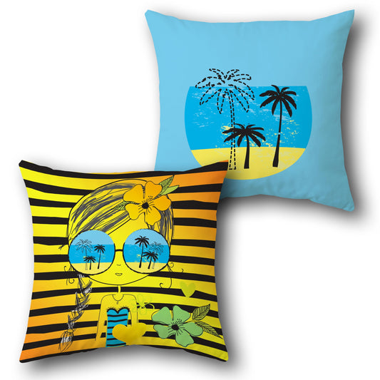 Tropical Vibe   Design Cushion Single (Front & Back)