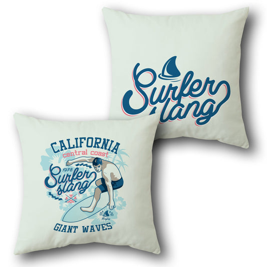 Surfer Slang   Design Cushion Single (Front & Back)