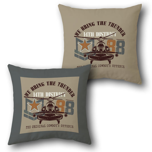 14th District Cowboy Offense Throw   Design Cushion Single (Front & Back)