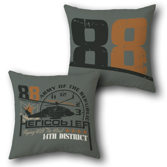 14th District Hericobler Throw   Design Cushion Single (Front & Back)