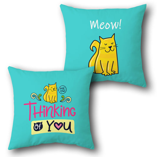 Thinking of You Meow Cushion (Single, Front & Back)