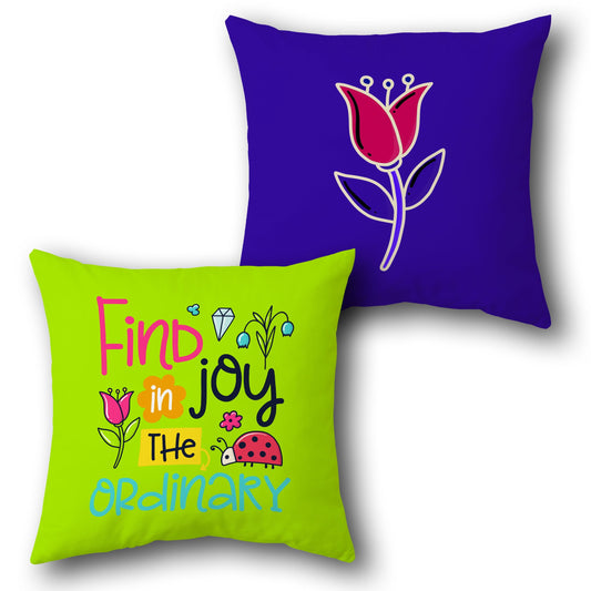 Find Joy in the Ordinary Cushion (Single, Front & Back)