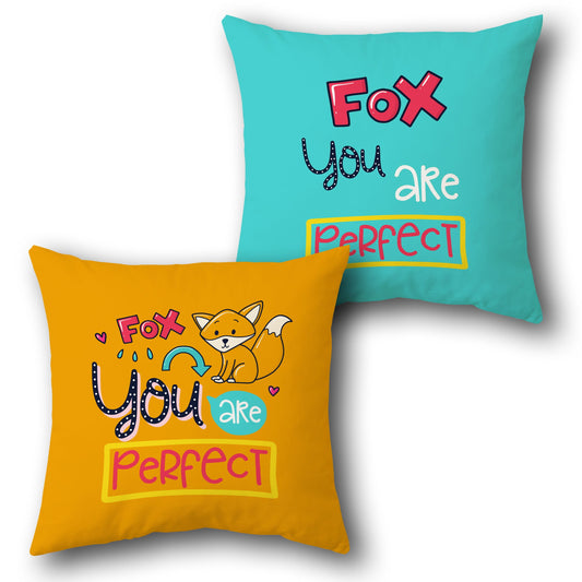Fox You Are Perfect Cushion (Single, Front & Back)