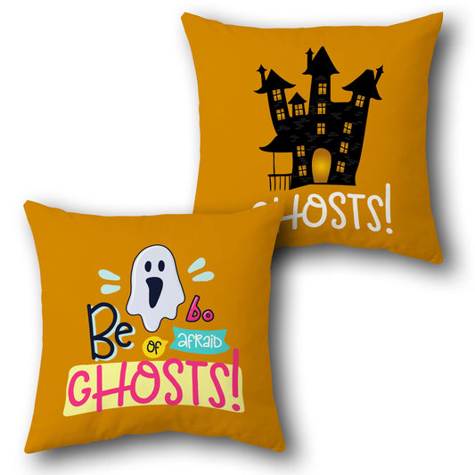Be Afraid of Ghosts Cushion (Single, Front & Back)