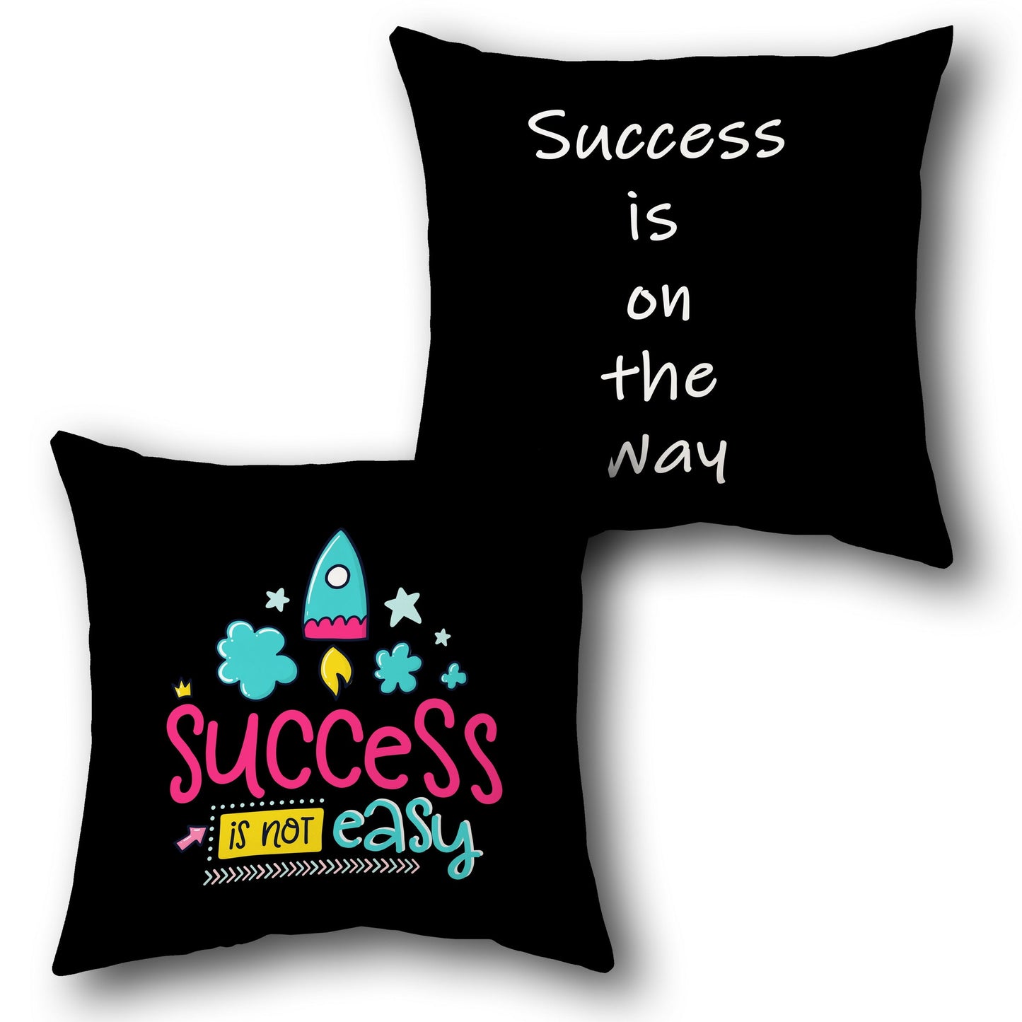 Success Is Not Easy Cushion (Single, Front & Back)
