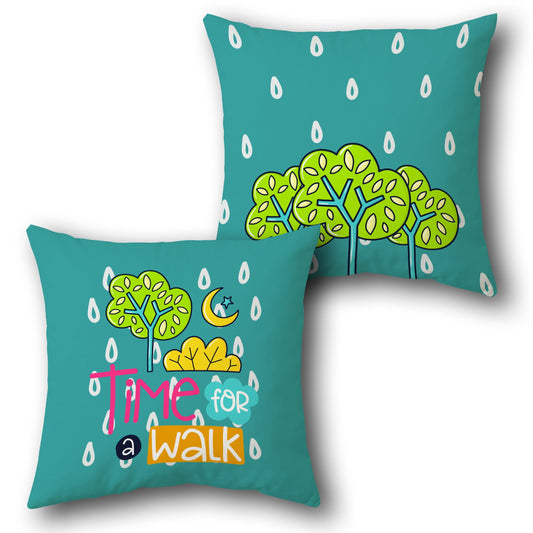 "Time for a Walk" Cushion (Front & Back)