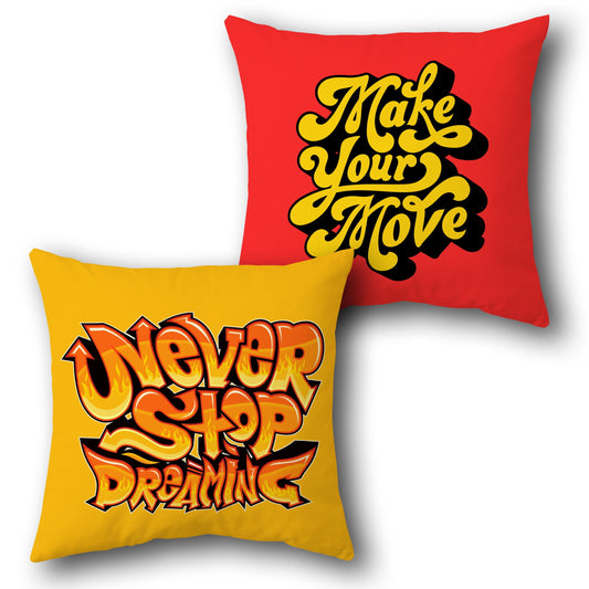 "Motivational Mantra Cushion (Front & Back)"