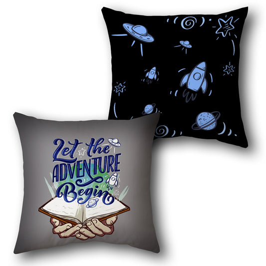 "Space Adventure Cushion (Front & Back)"