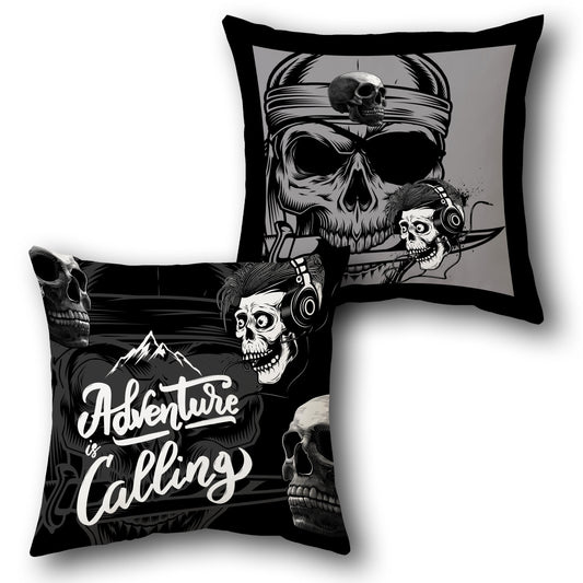 "Skull Adventure Cushion (Front & Back)"