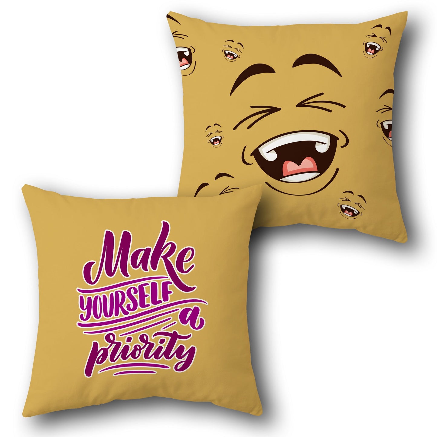 "Smiley Priority Cushion (Front & Back)"