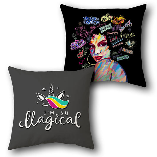 "Magical Street Vibes Cushion (Front & Back)"
