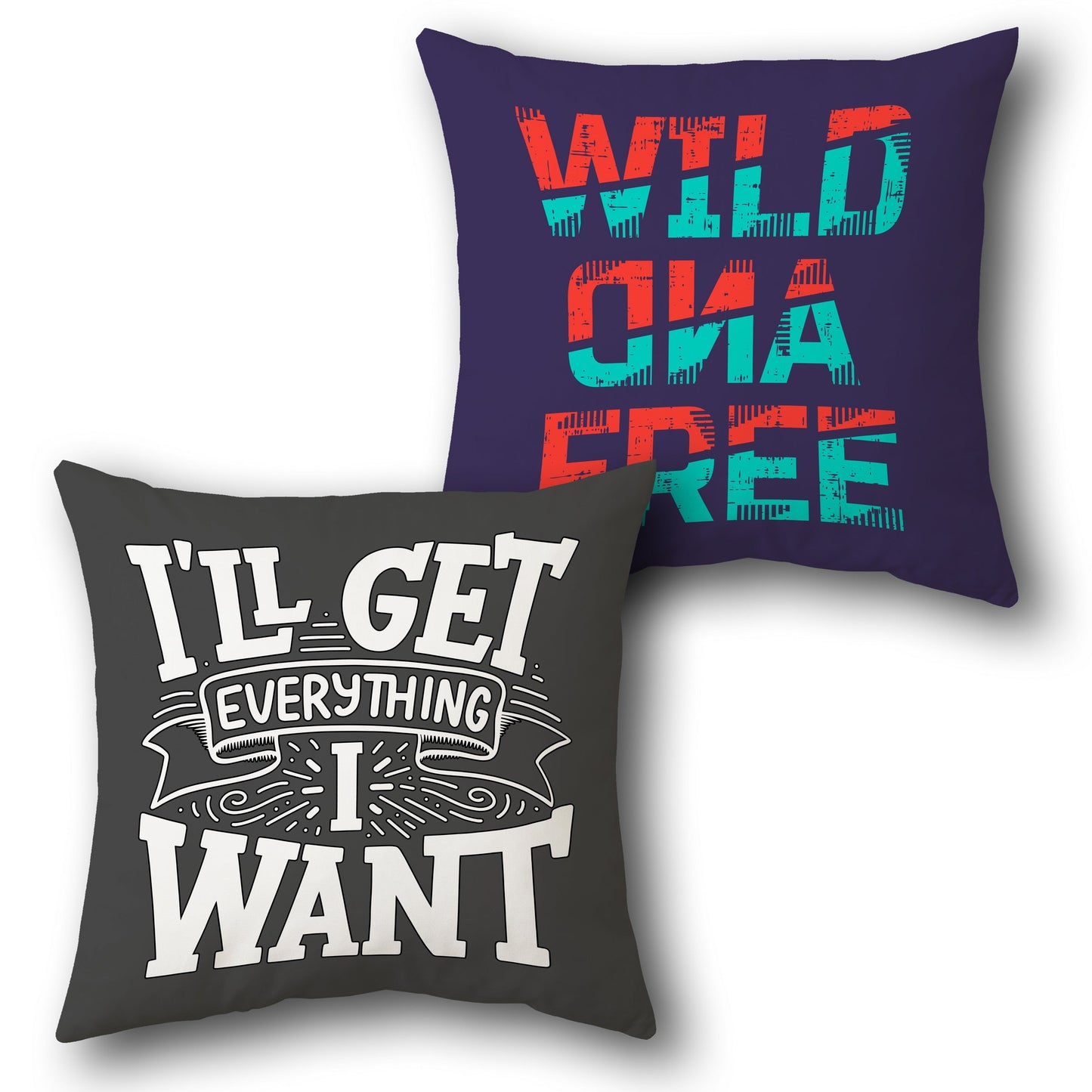 "Wild and Free" Bold Statement Cushion (Single Front & Back)