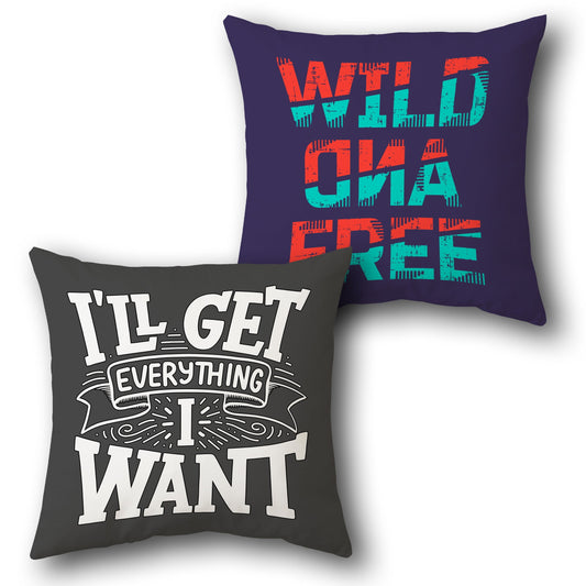 "Wild and Free" Bold Statement Cushion (Single Front & Back)