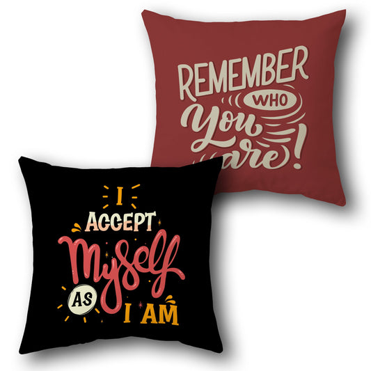 "Remember Who You Are" Self-Acceptance Cushion (Single Front & Back)