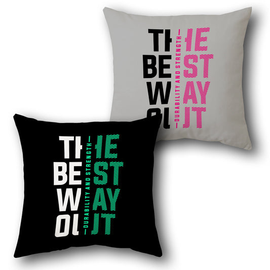 "The Best Way Out" Motivational Cushion (Single Front & Back)