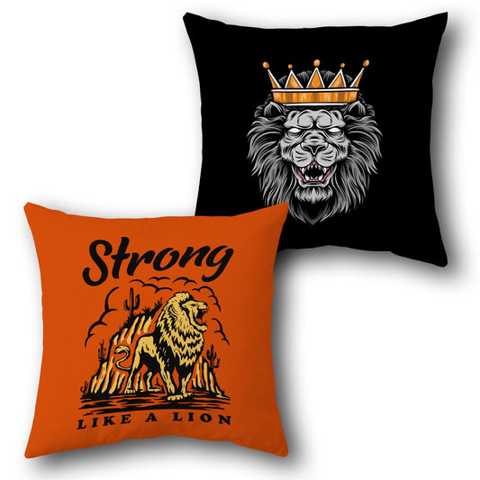 Lion Strength Cushion (Front & Back)