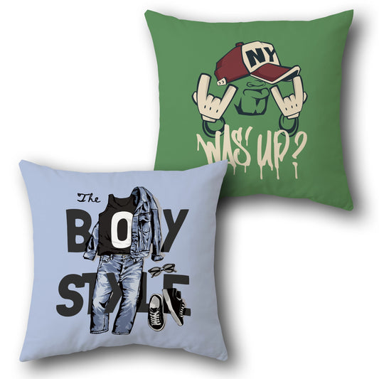 "The Boy Style & Was Up Cushion (Front & Back)"