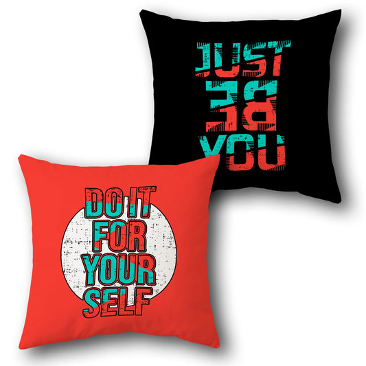 "Dream Big Work Hard & Stay Positive Cushion (Front & Back)"