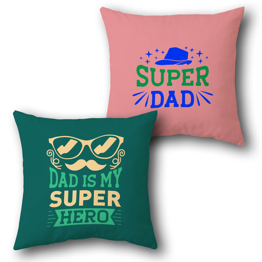 "Super Dad - Dad Is My Hero" Appreciation Cushion (Single, Front & Back)