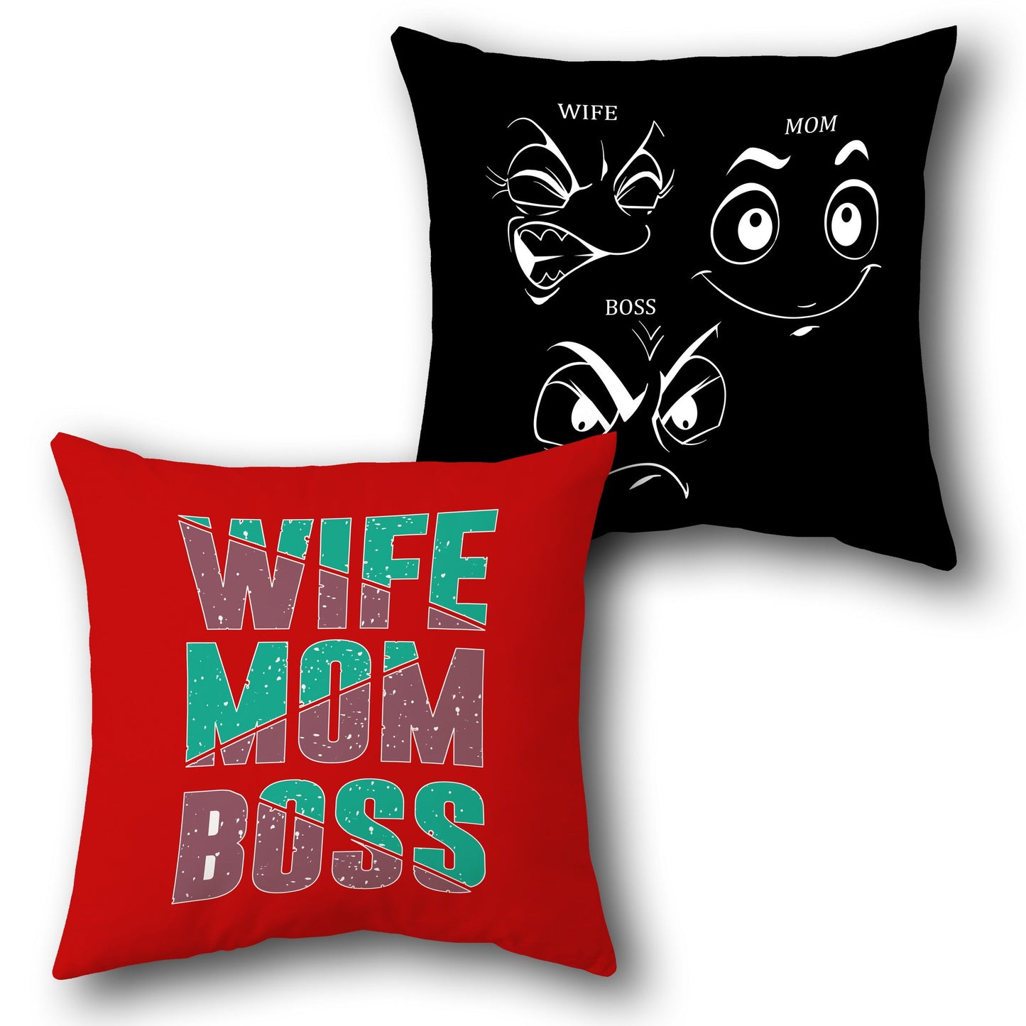 "Wife Mom Boss Empowerment Cushion (Front & Back)"