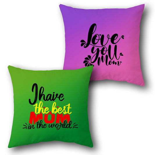 "Best Mom in the World" Single Cushion (Front & Back Design)