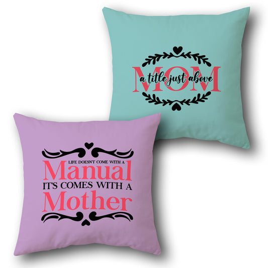 "Life Comes With a Mother" Single Cushion (Front & Back Design)