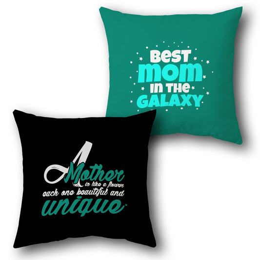 "Best Mom in the Galaxy" Single Cushion (Front & Back Design)