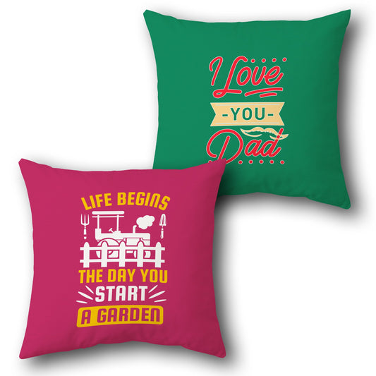 "Love You Dad Gardener" Cushion (Front & Back)