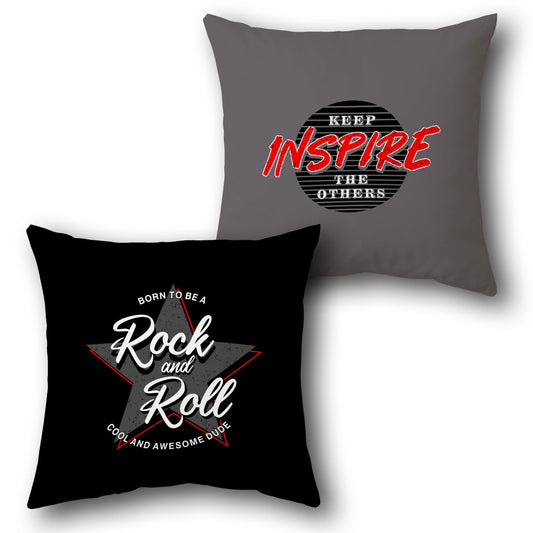 "Rock and Roll Inspire" Cushion (Front & Back)