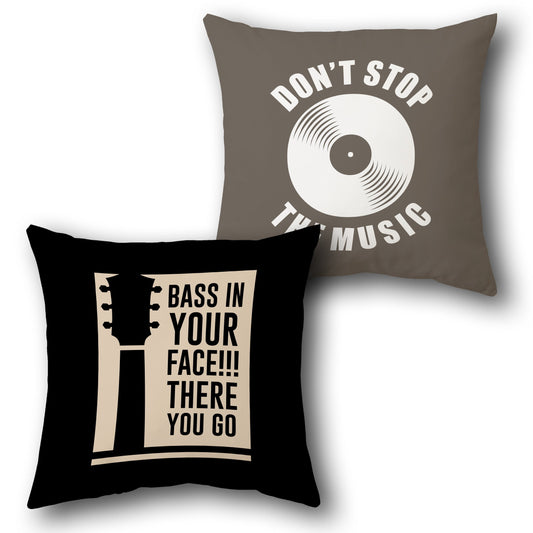 "Bass in Your Face Cushion (Front & Back)"