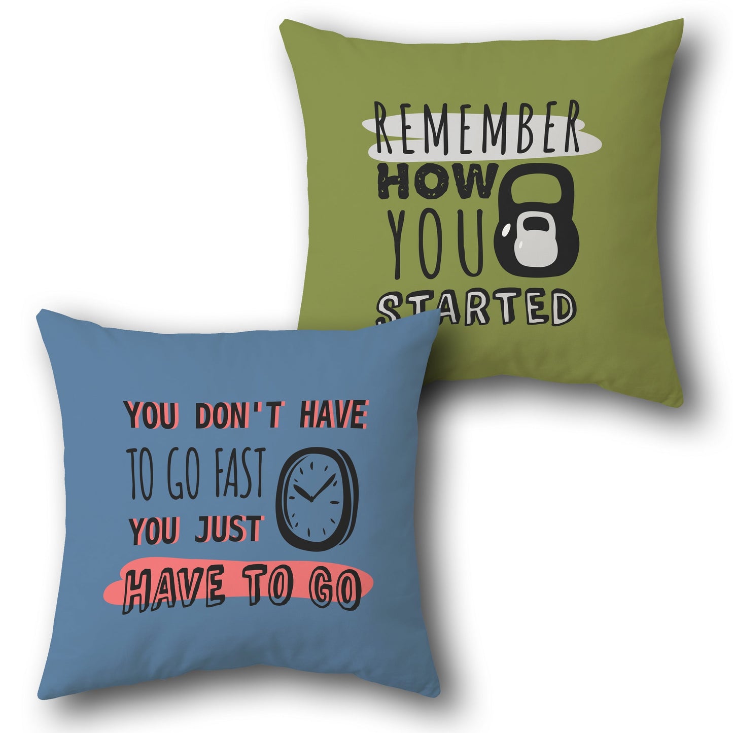 Motivational Fitness Cushion (Front & Back)