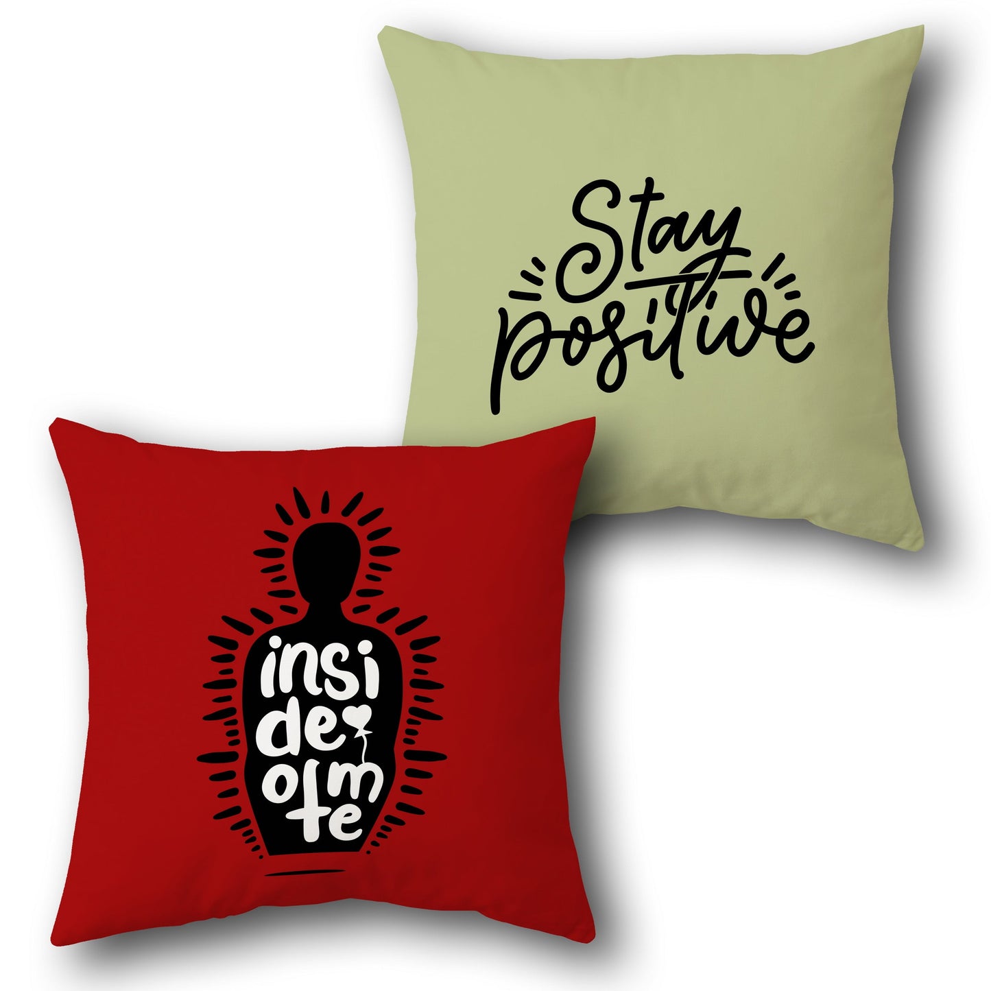 Stay Positive Optimist Cushion (Front & Back)