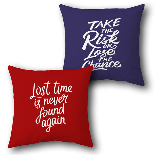 Take the Risk Motivational Cushion (Front & Back)