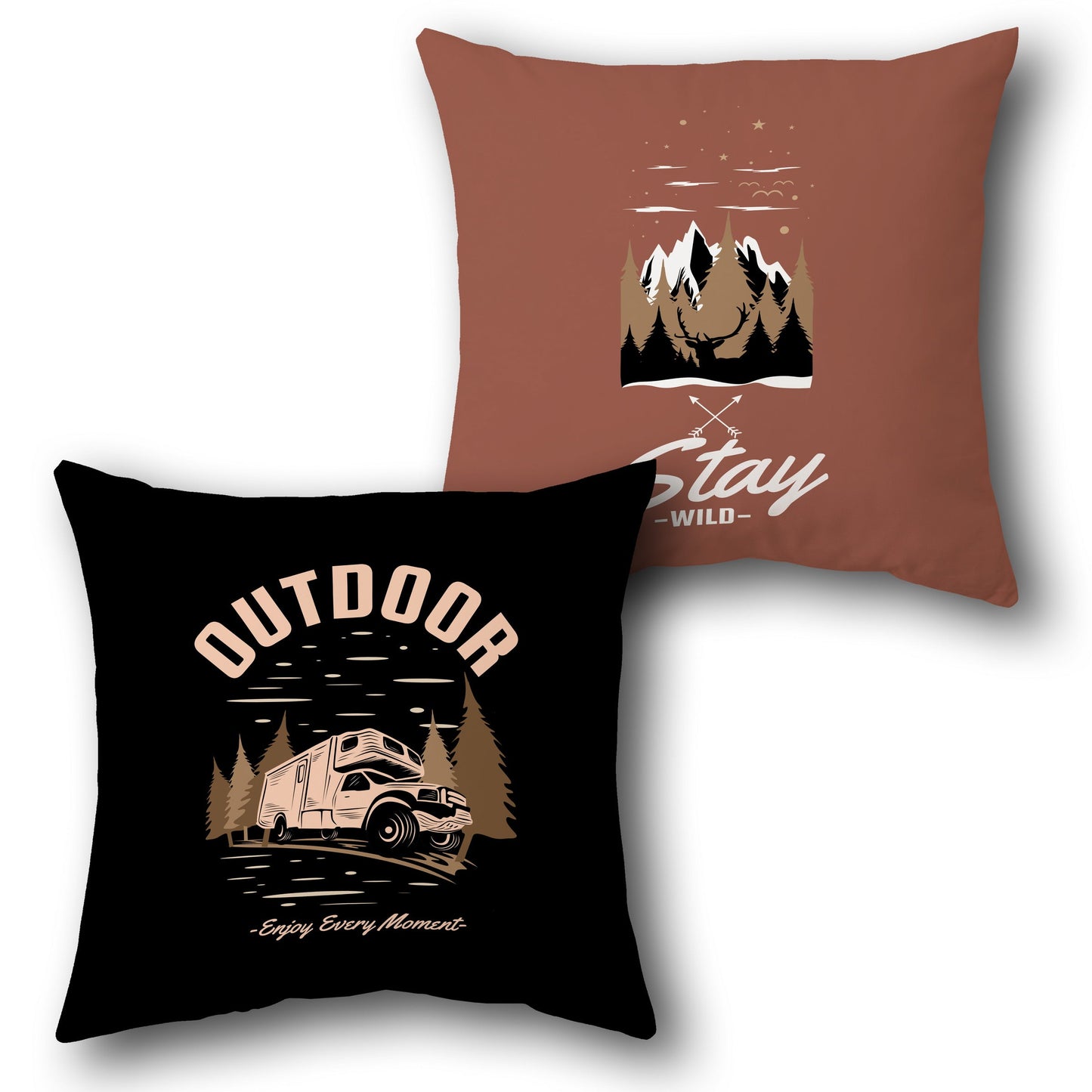 Outdoor Stay Wild Cushion (Front & Back)