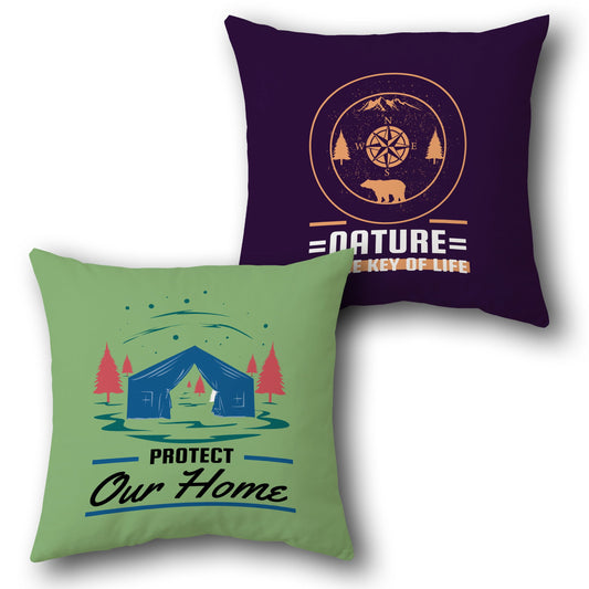 Nature Lover's Dual-Design Cushion (Front & Back)