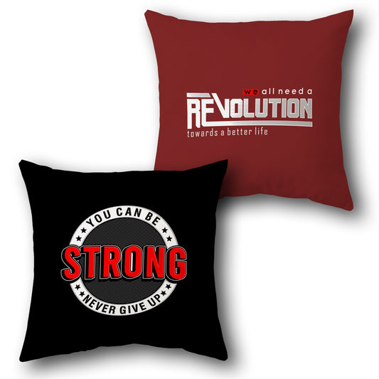 Motivational Revolution Dual-Design Cushion (Front & Back)