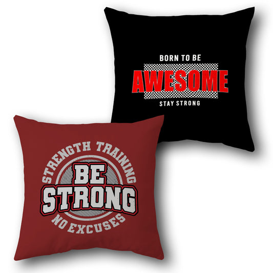 Strength & Awesome Dual-Design Cushion (Front & Back)
