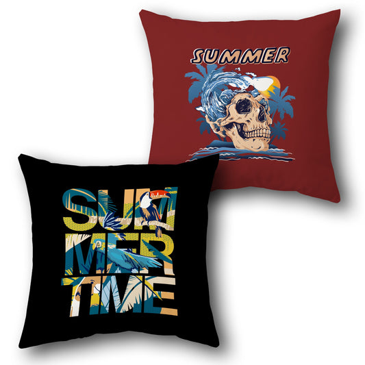 Summer Vibes Dual-Design Cushion (Front & Back)