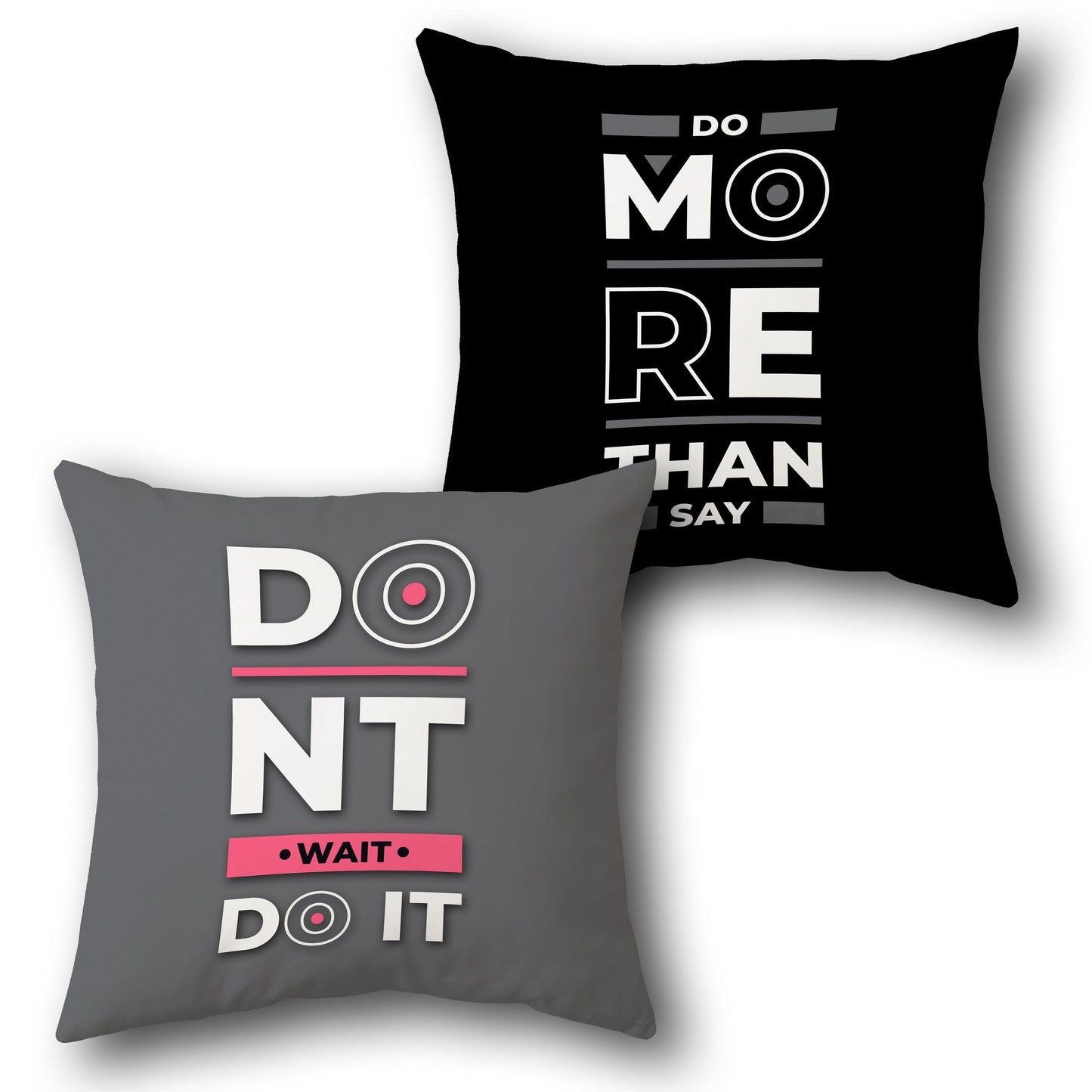 Action Over Words Dual-Design Cushion (Front & Back)