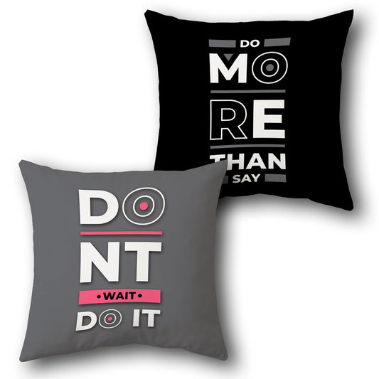 Action Over Words Dual-Design Cushion (Front & Back)