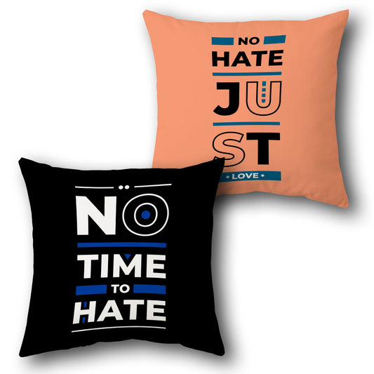 No Hate Just Love Cushion (Single, Front & Back)