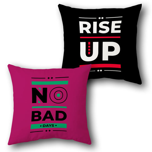 No Bad Days Rise Up Cushion (Single, Front & Back)