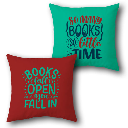 Books Fall Open Cushion (Front & Back)