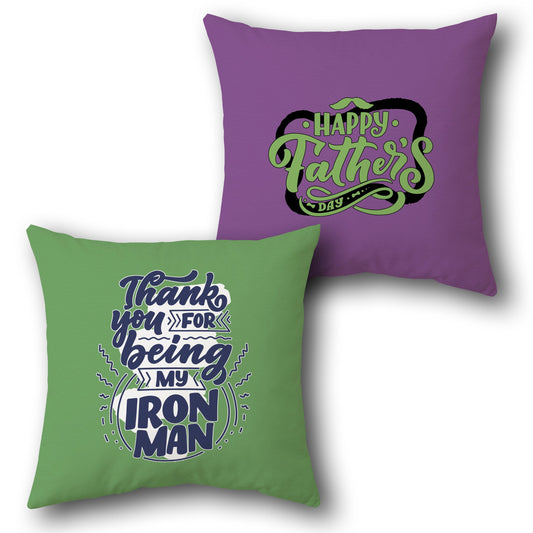 "Iron Man Father's Day" Cushion (Front & Back)