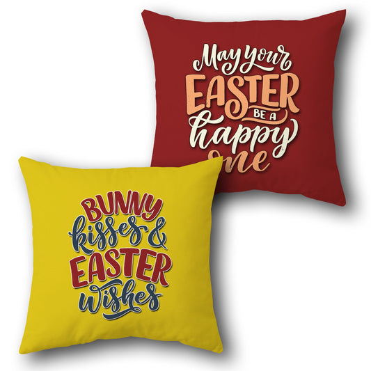 "Bunny Kisses Easter" Cushion (Front & Back)