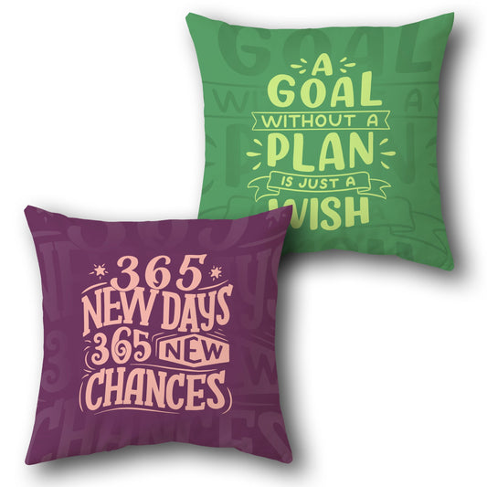 "365 New Days" Motivational Cushion (Front & Back)