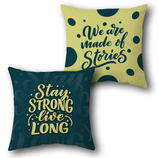 "We Are Made of Stories" Cushion (Front & Back)