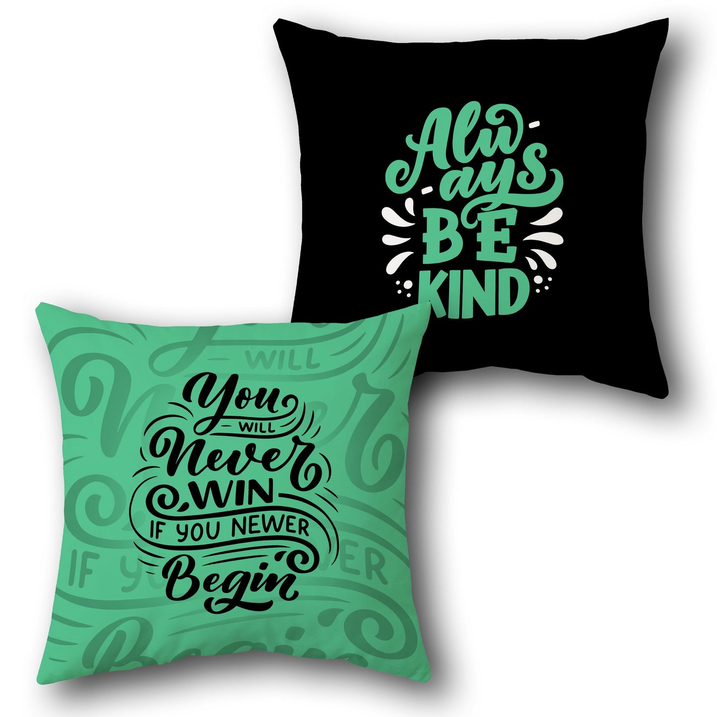 "Always Be Kind" Motivational Cushion (Front & Back)